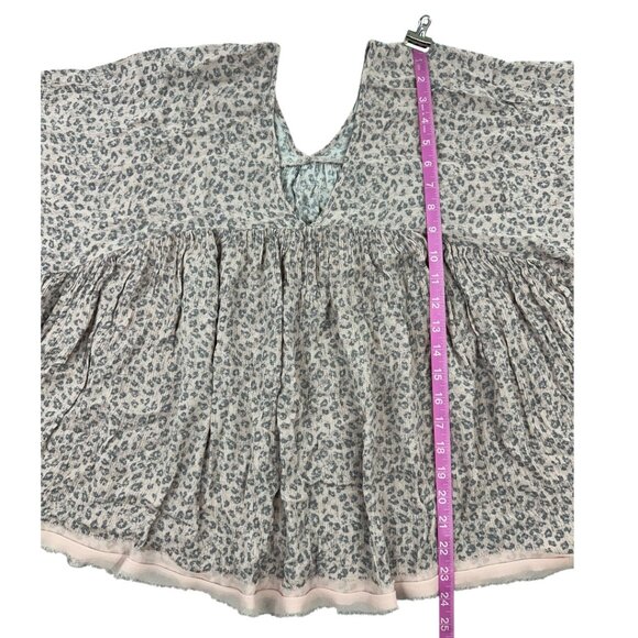 White Birch Leopard Print Babydoll Blouse - Picture 9 of 9